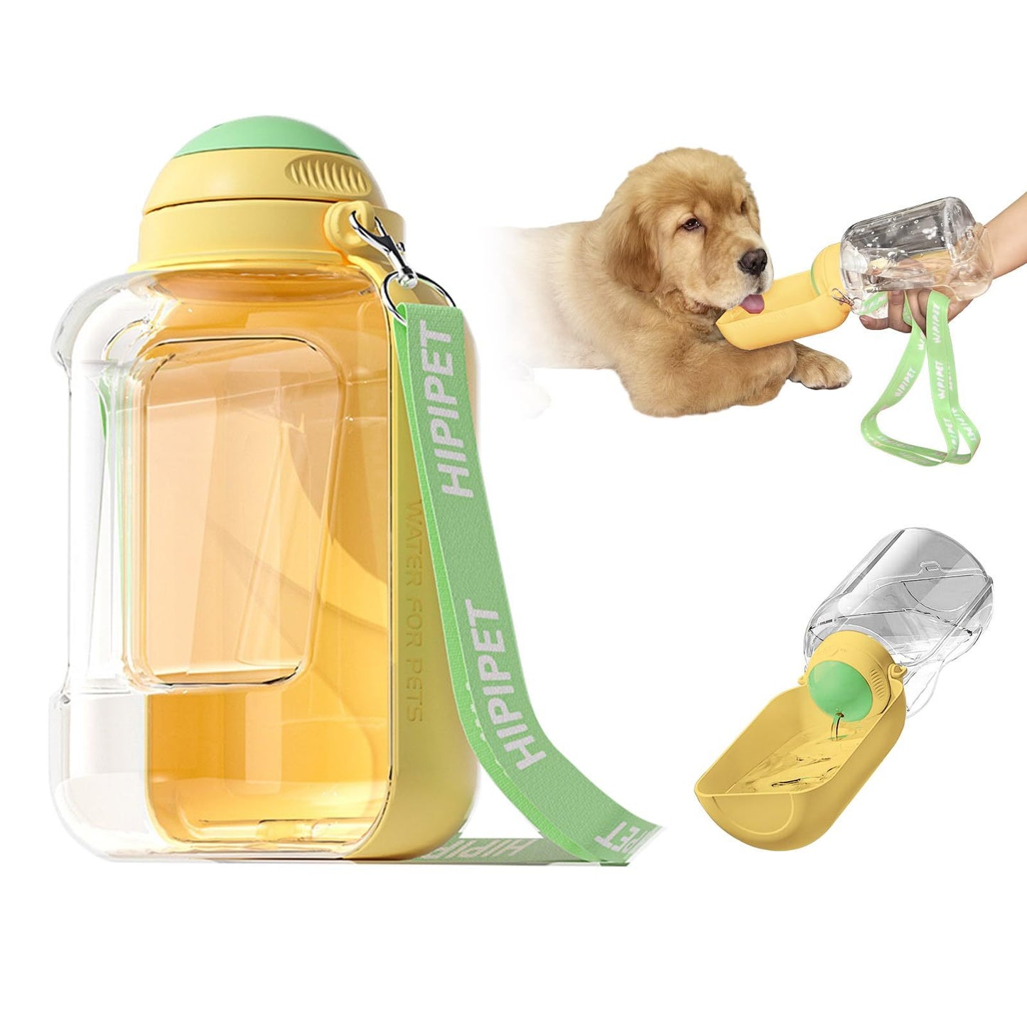 2-in-1 Trinkflasche für Hunde & Katzen – Wasser & Futter to Go
