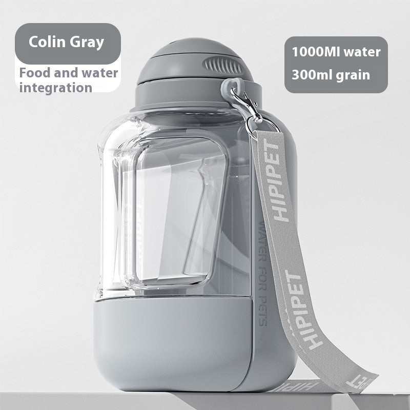 2-in-1 Trinkflasche für Hunde & Katzen – Wasser & Futter to Go