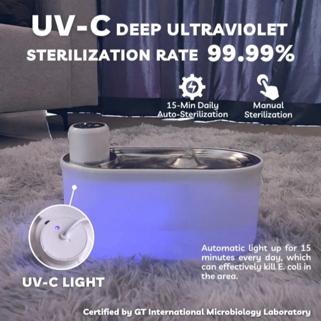 Fontanella automatica con UV-C – accessorio sicuro e moderno per animali domestici