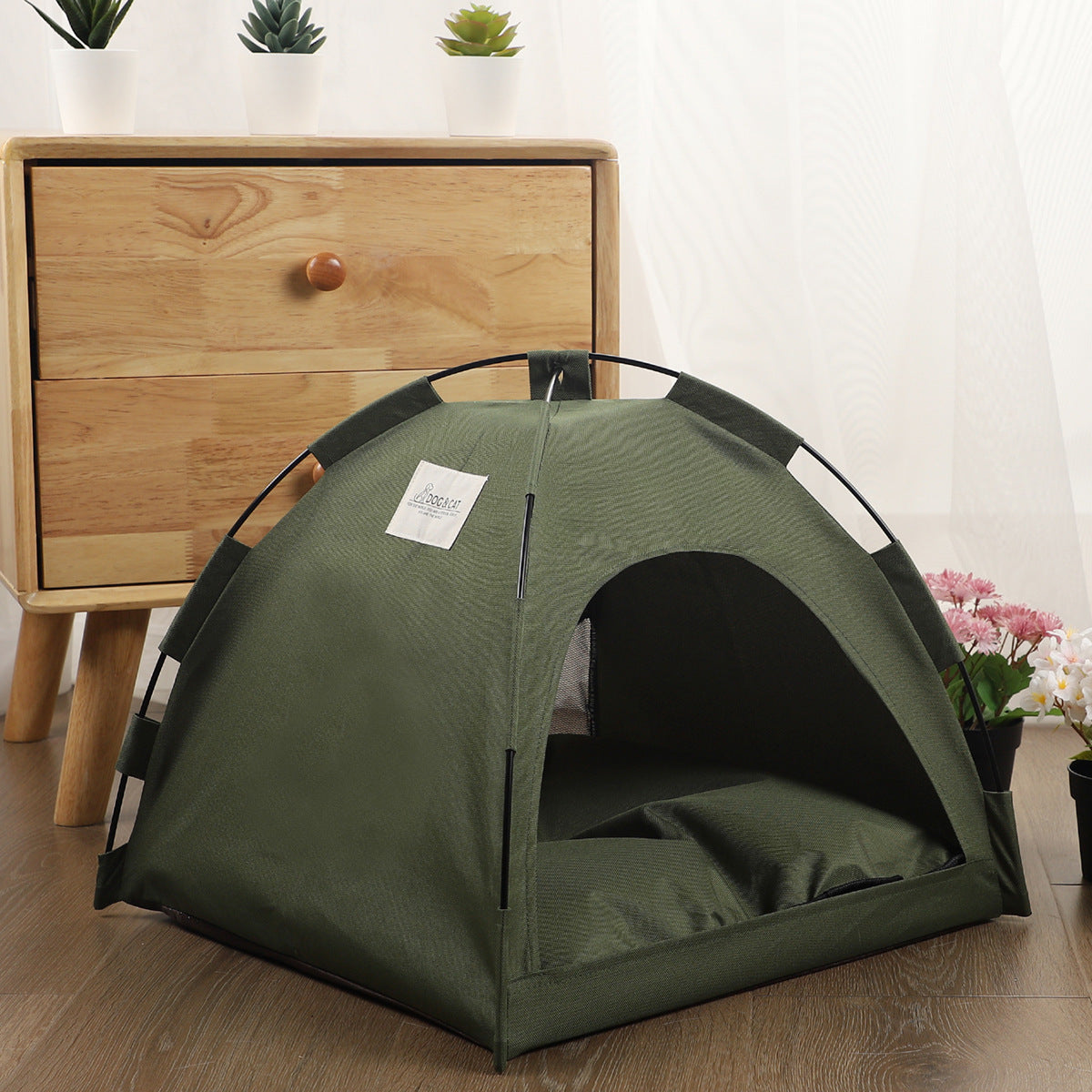 Kühlendes Haustierzelt mit Kissen – Indoor Hundebett & Katzenhöhle