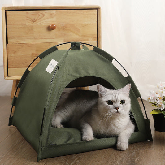 Kühlendes Haustierzelt mit Kissen – Indoor Hundebett & Katzenhöhle
