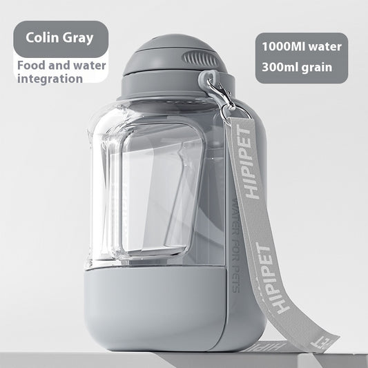 2-in-1 Trinkflasche für Hunde & Katzen – Wasser & Futter to Go