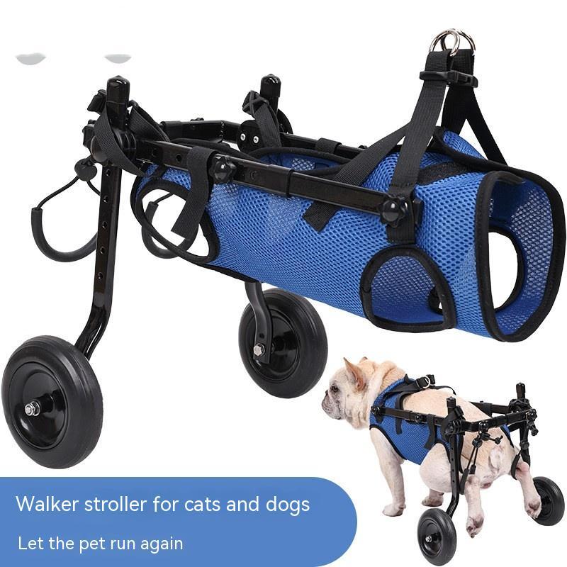 Rollstuhl für Hunde – Verstellbarer Reha-Gehwagen aus Aluminium