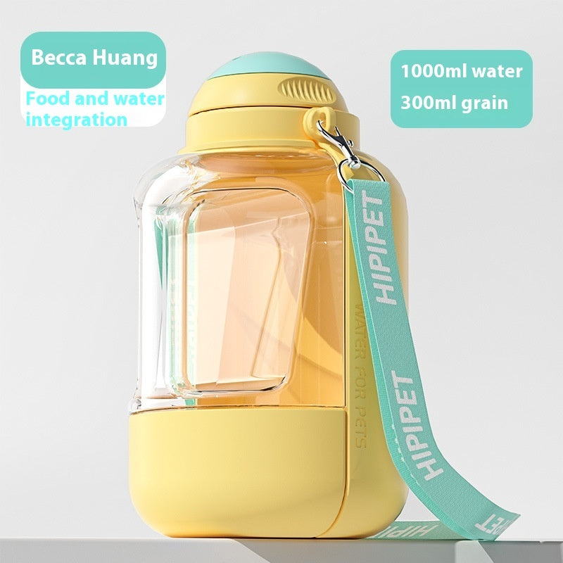 2-in-1 Trinkflasche für Hunde & Katzen – Wasser & Futter to Go